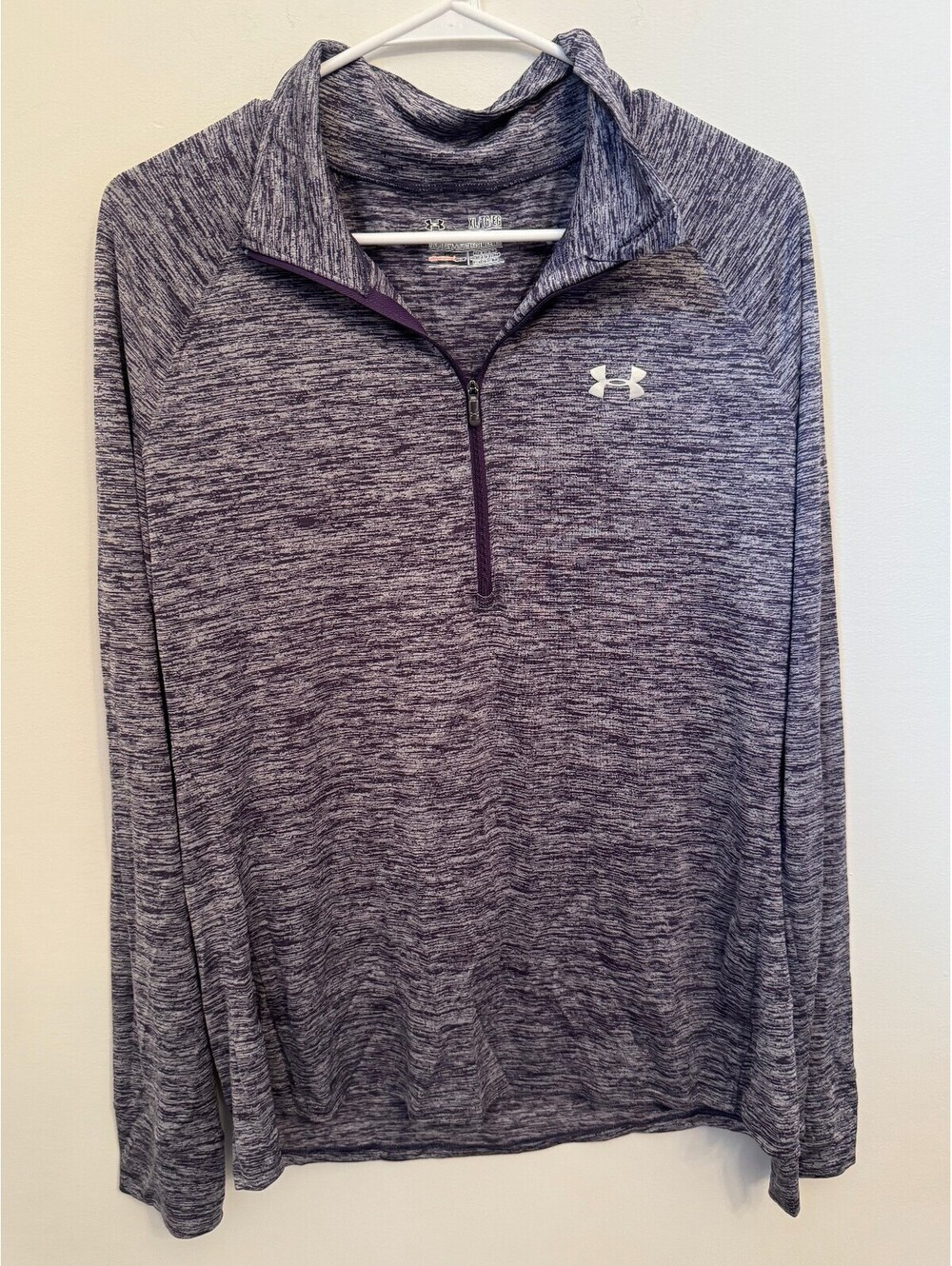 Under Armour purple heather quarter-zip pullover